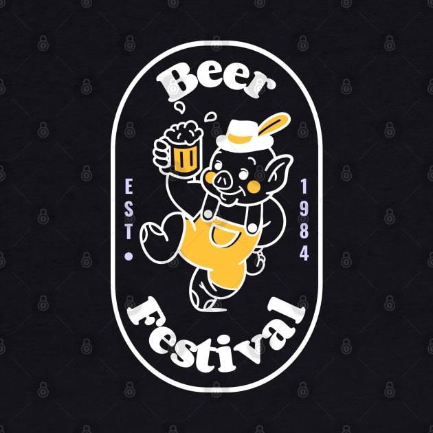 Beer Festival Vintage (dark colours alt) by Printed Passion